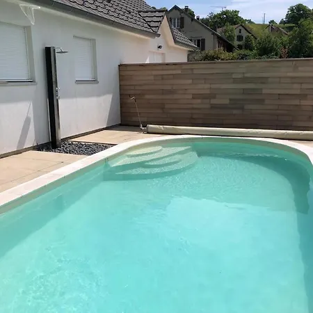 Havre De Paix Dans Le Jura Alsacien Avec Piscine Privée Externe De Mai à Septembre